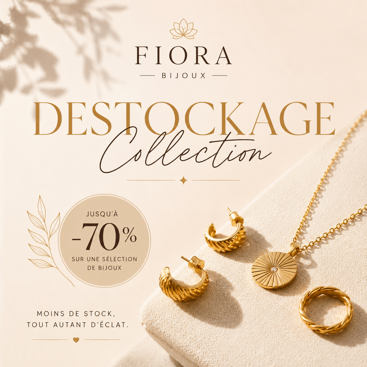 Destockage bijoux femme en acier inoxydable Fiora Bijoux
