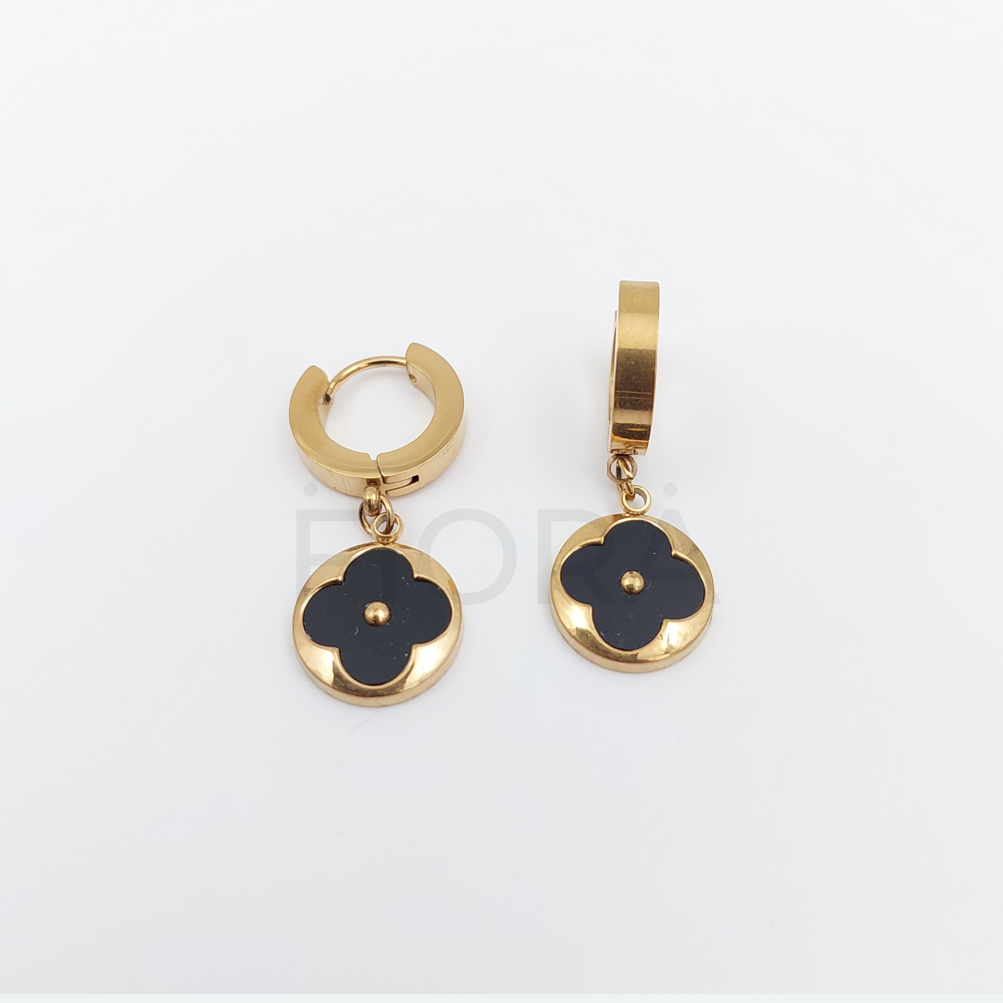 FIORA | Floral ( Black ) | Earrings