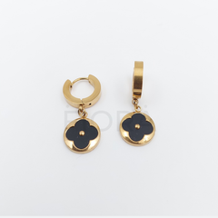 Floral ( Black ) | Boucles d'oreilles