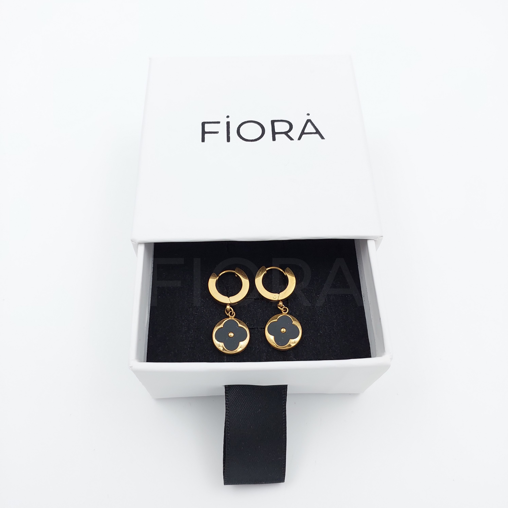 FIORA | Floral ( Black ) | Earrings