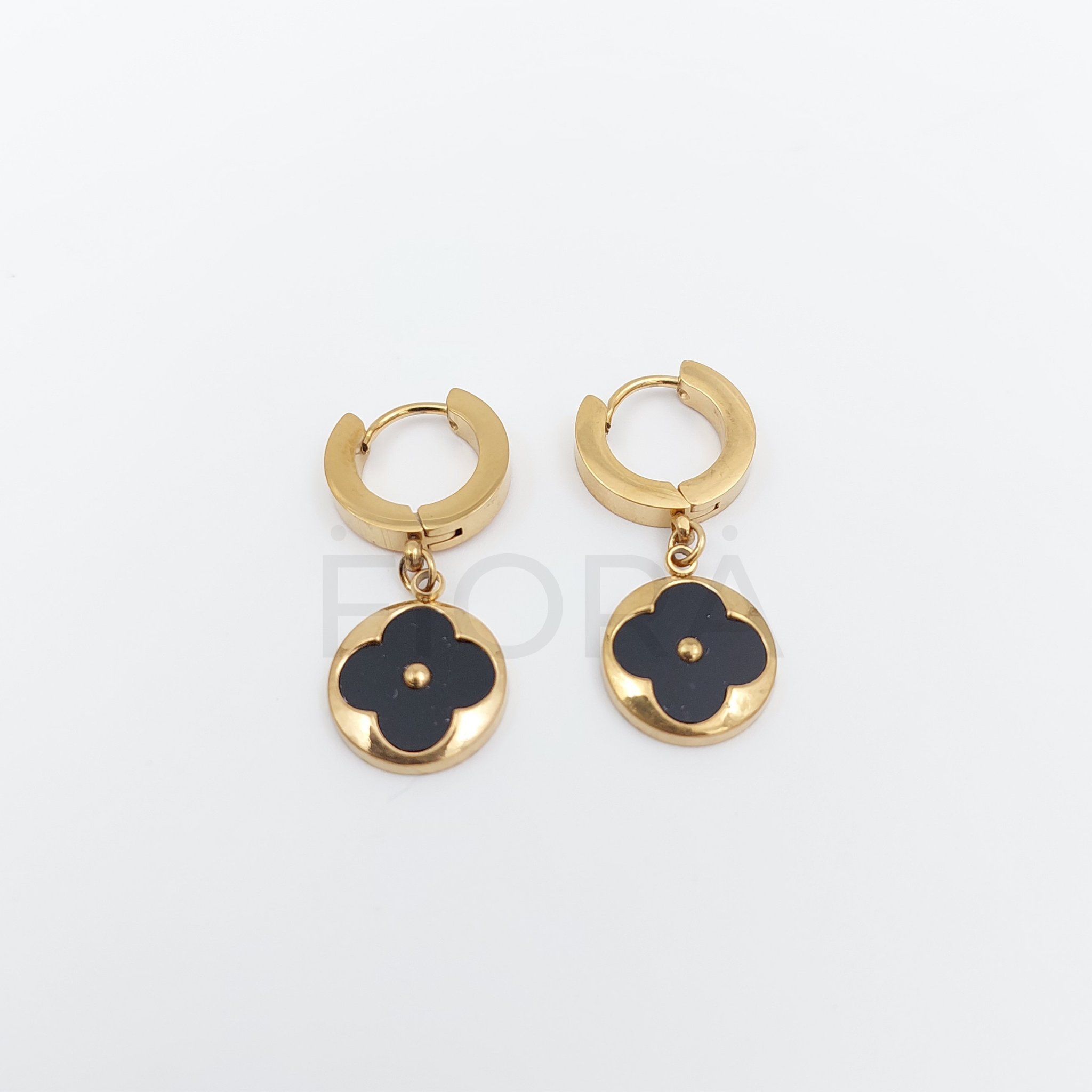 FIORA | Floral ( Black ) | Earrings