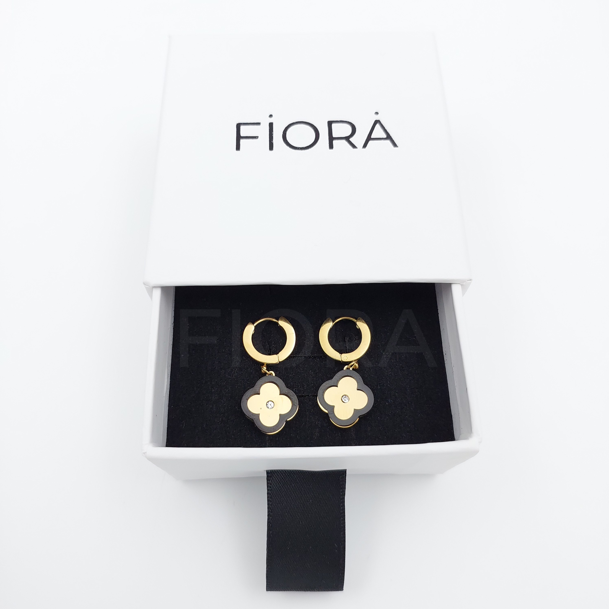 FIORA | Floral V2 ( Black ) | Earrings