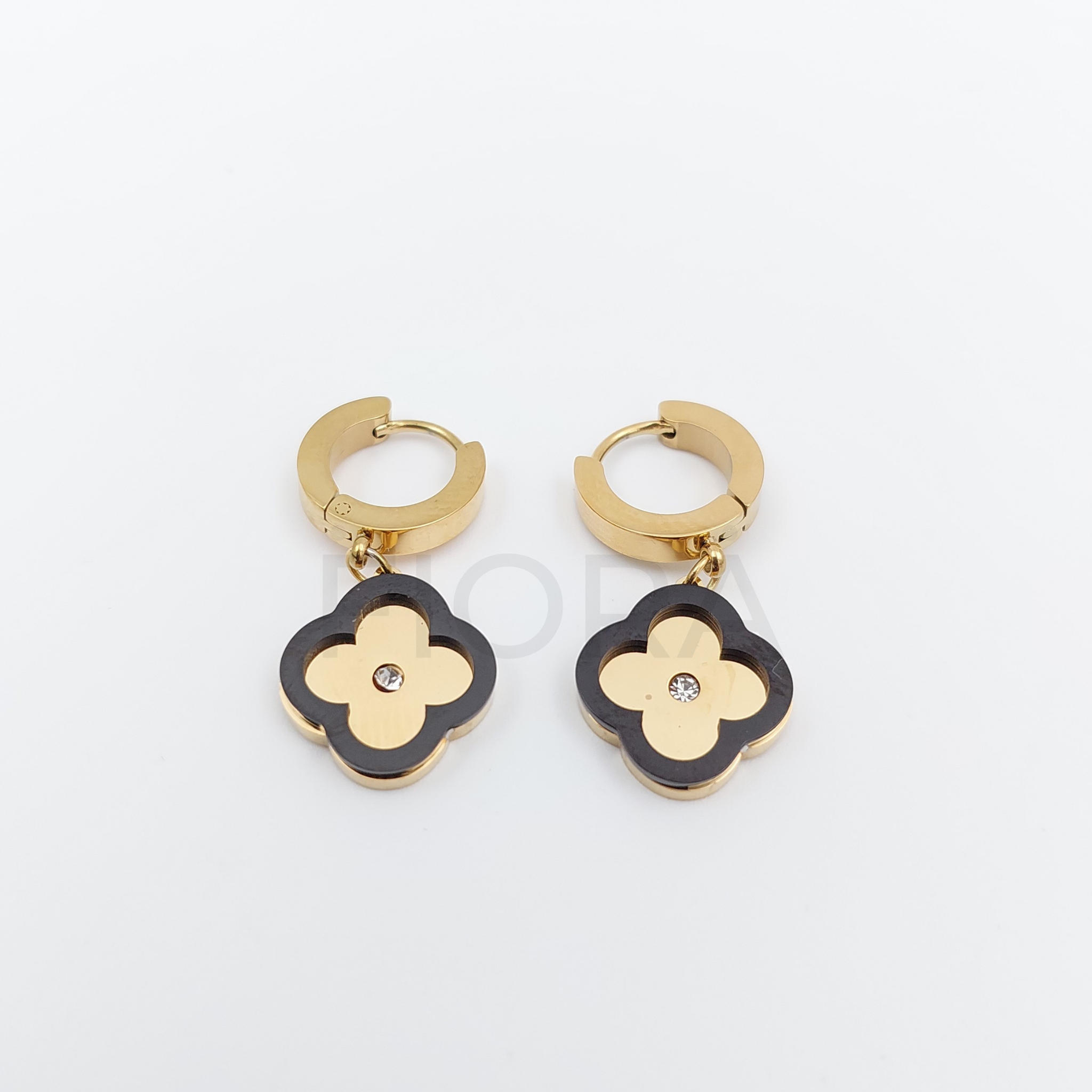 FIORA | Floral V2 ( Black ) | Earrings