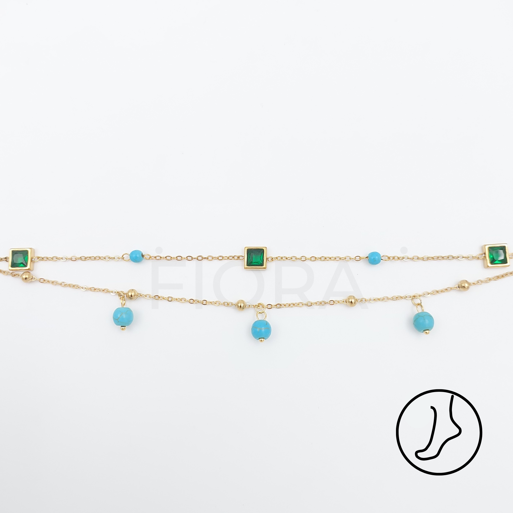 FIORA | GemTurq | Anklet