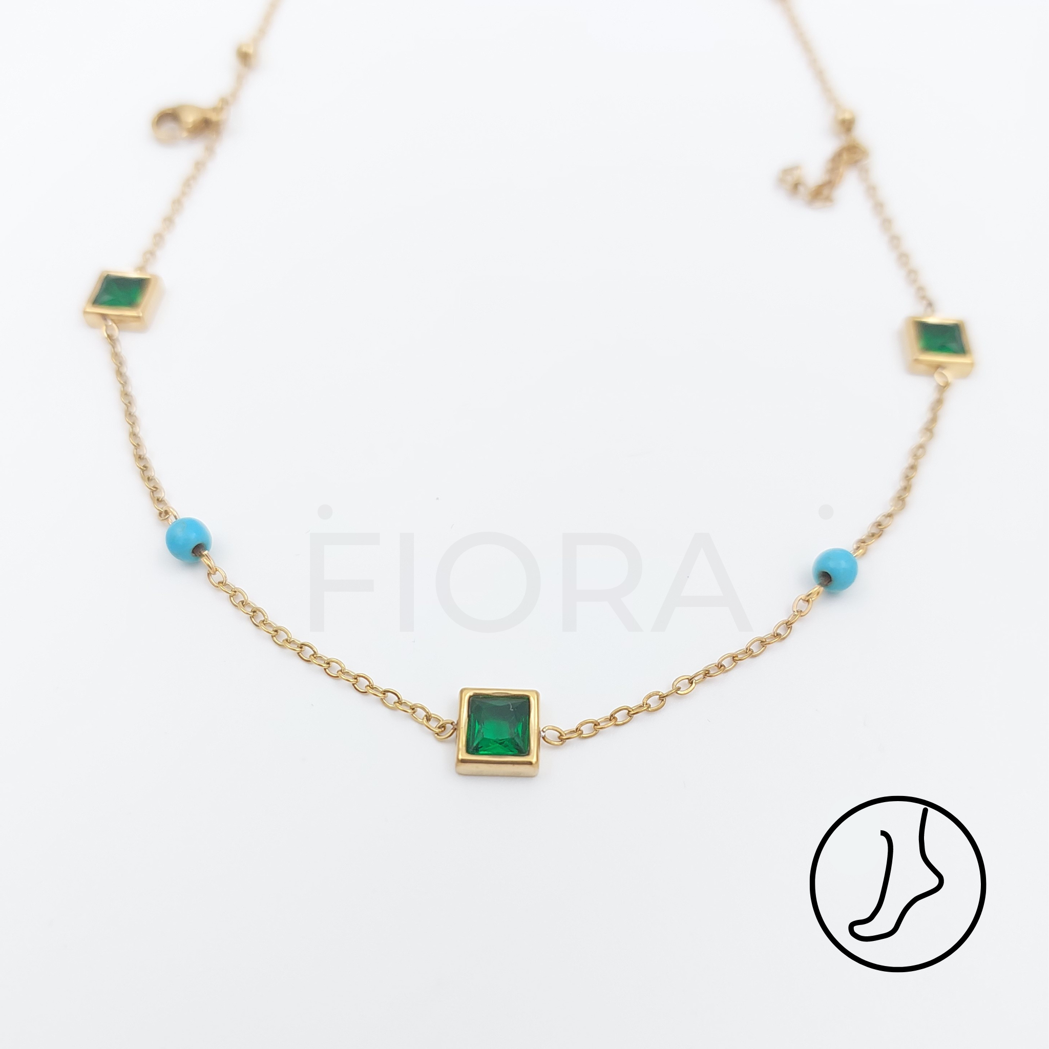 FIORA | GemTurq | Anklet