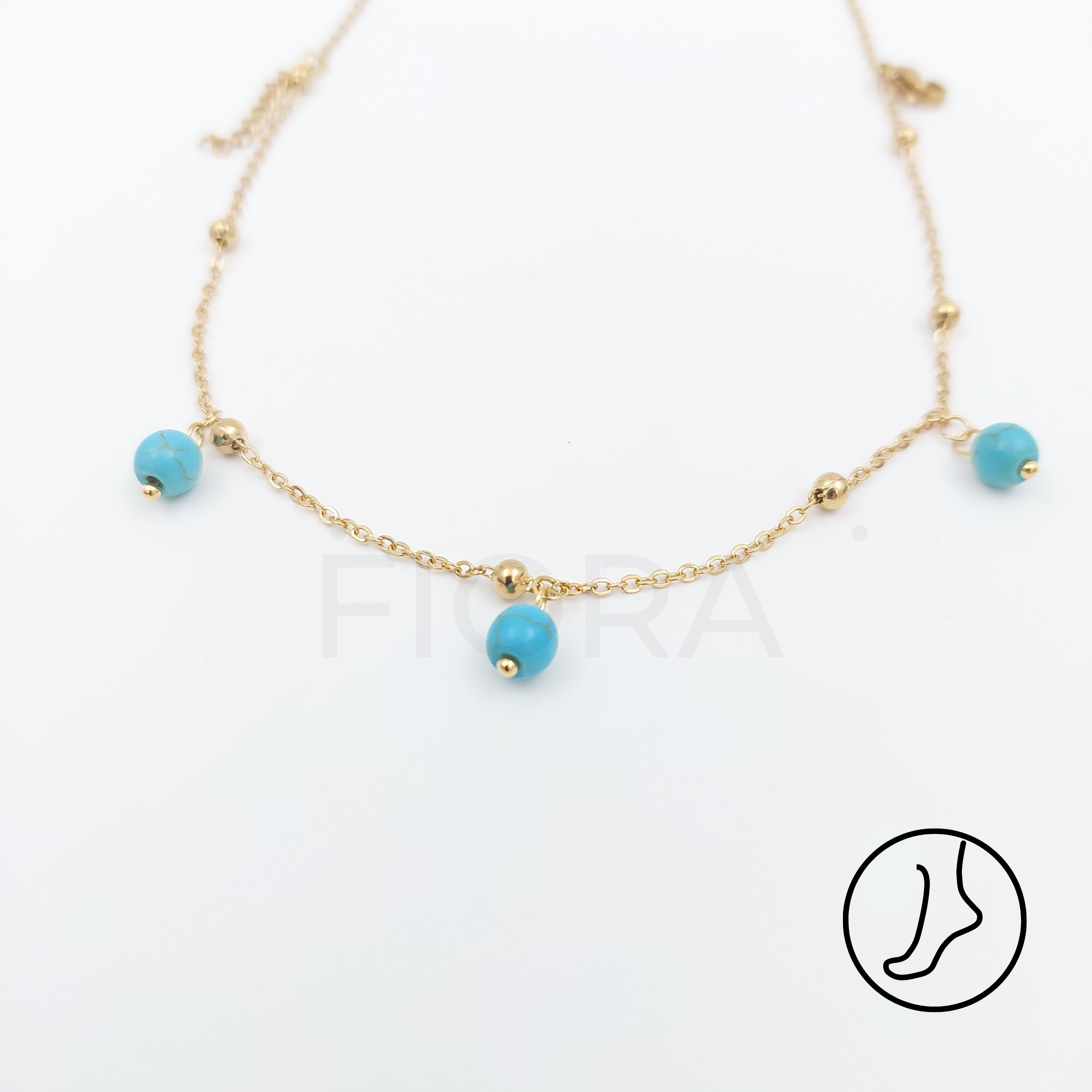 FIORA | GemTurq | Anklet