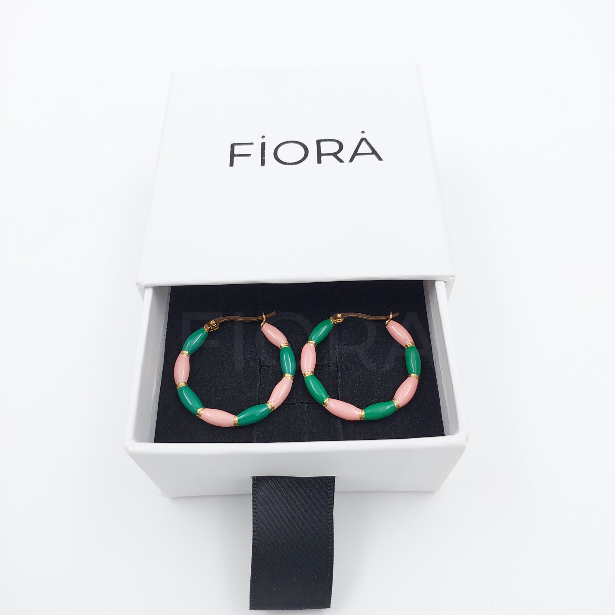 FIORA | Sogno ( Green & Pink ) | Earrings