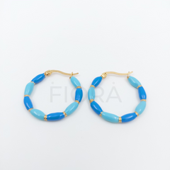 Sogno ( Two-Tone Blue ) | Boucles d'oreilles