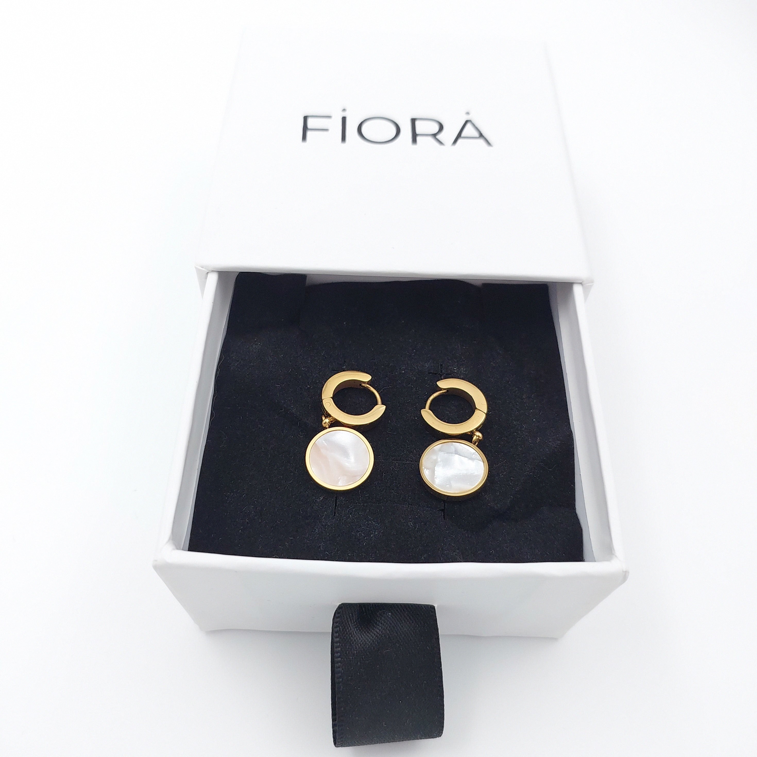 FIORA | Golden Halo ( Marbre ) | Earrings