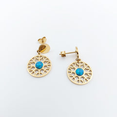 Blue Mandala | Boucles d'oreilles