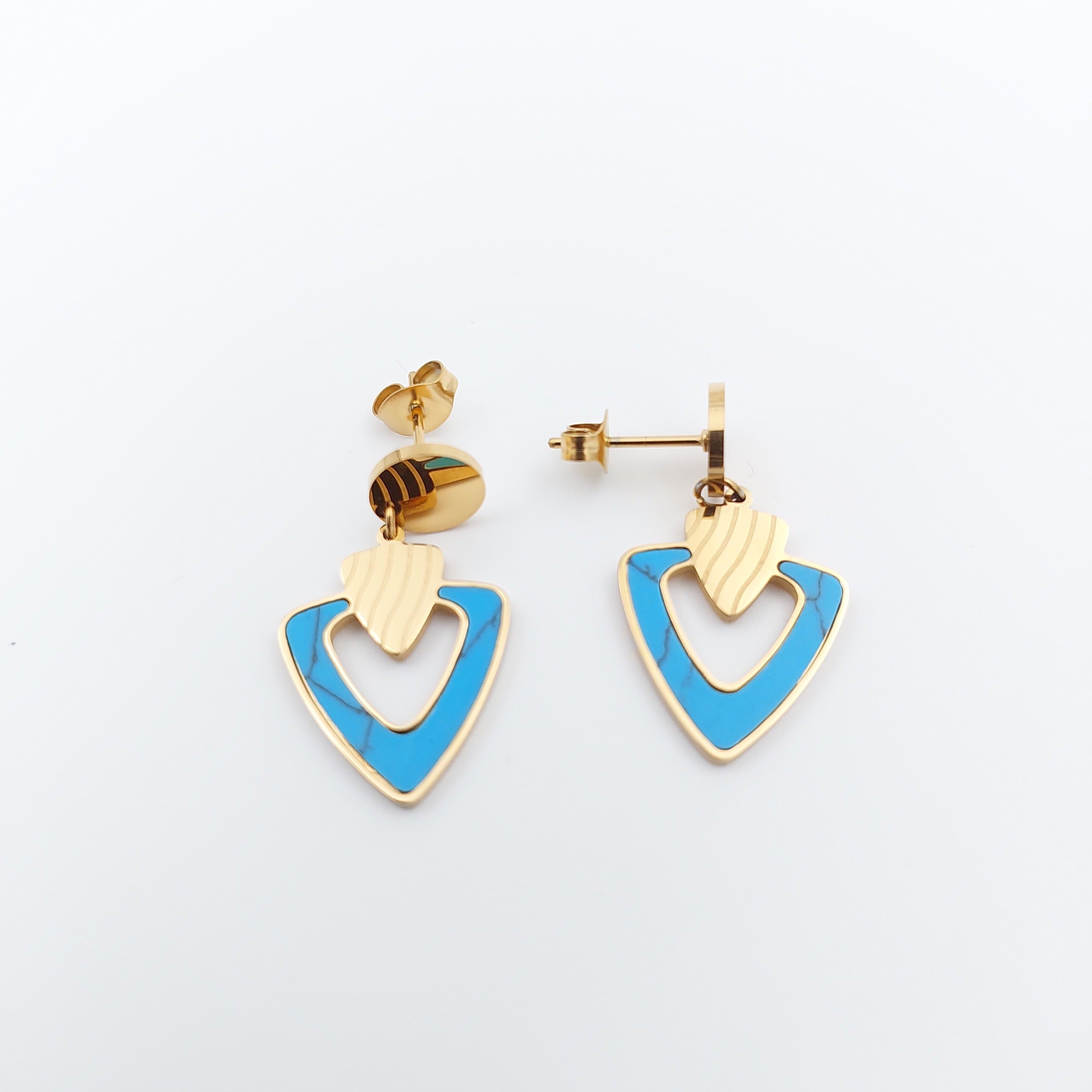 FIORA | Mystic Triangles (Bleu) | Earrings